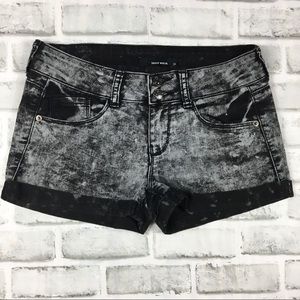 Tally Weijl Shorts - Tally Weijl Black Acid Wash Shorts Tally Weijl Shorts - Tally Weijl Black Acid Wash Shorts